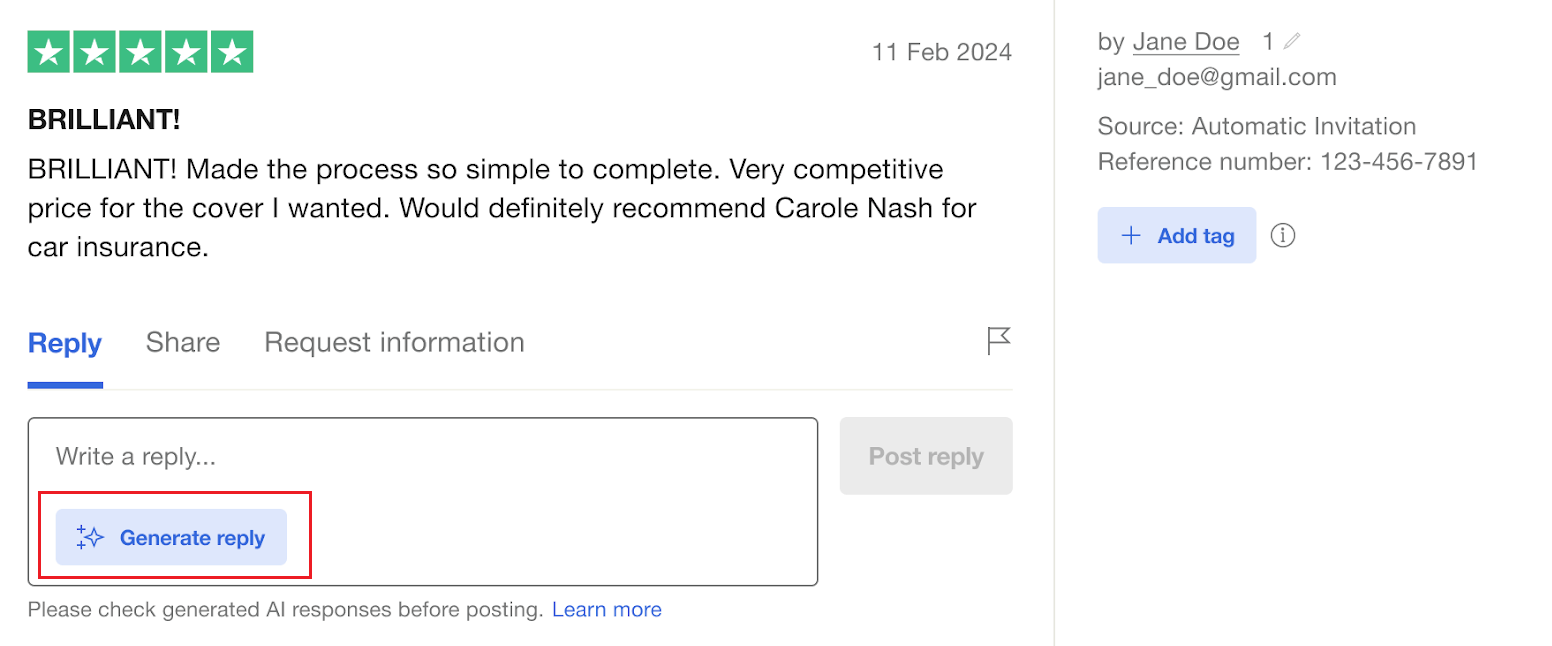 How to reply to reviews